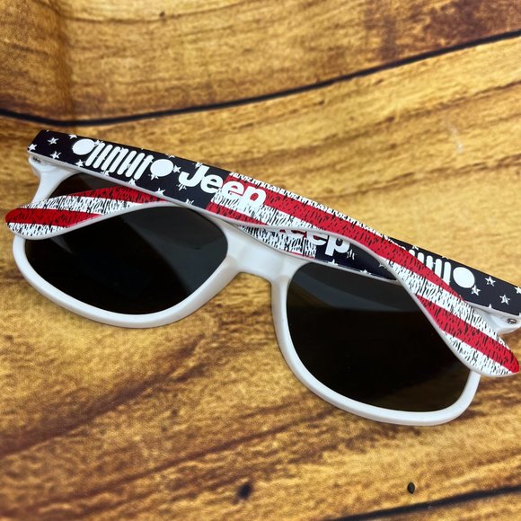 Jeep Sunglasses American Flag Forth of July Red White Blue USA NEW Custom Made - Picture 3 of 14
